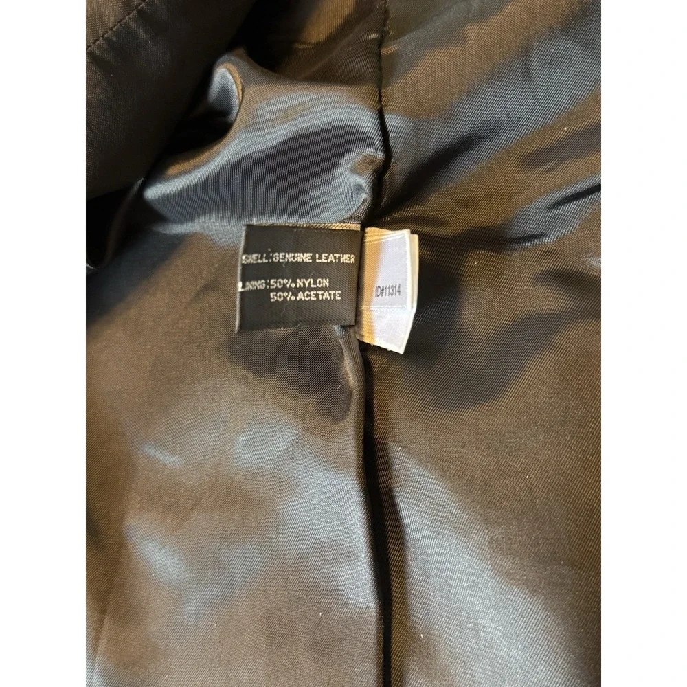 Express Womens Button Up Leather‎ Jacket d Size 9/10 Black